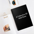 A Collection of Mild Panic Spiral Notebook — Funny Black Ruled Journal